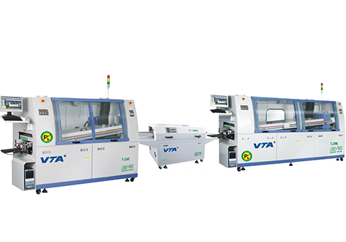 Fully automatic wave soldering production line (ultra high wave + automatic cutting machine + double wave soldering)